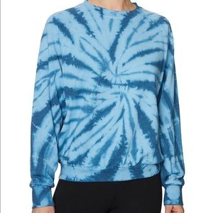Betsey Johnson Tie Dye Groovy 90s Blue Sweatshirt Pullover Blue Trendy G…